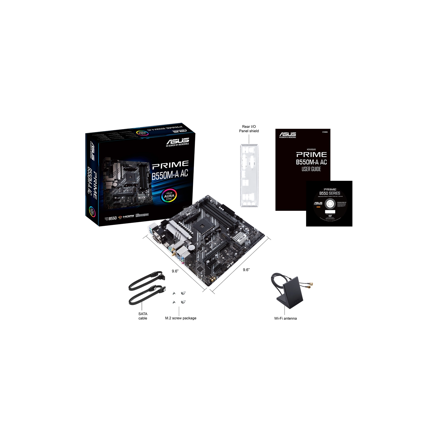 [ASUMOT90MB15K0M] Motherboard Asus Prime B550M-A Ac Am4 Ddr4