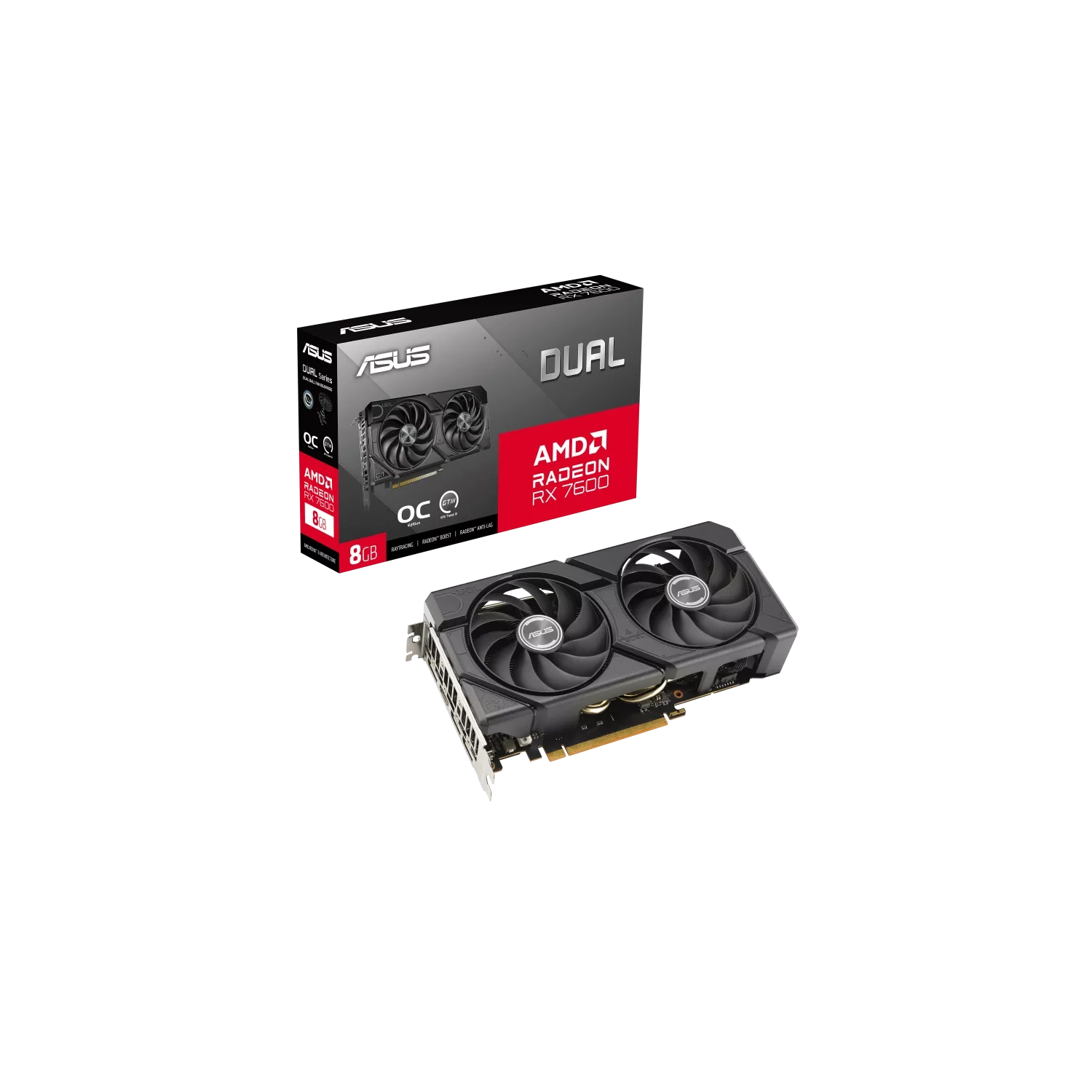 [ASUPDV90YV0LD0M] Placa De Video Asus Amd Dual Rx7600 O8G Evo