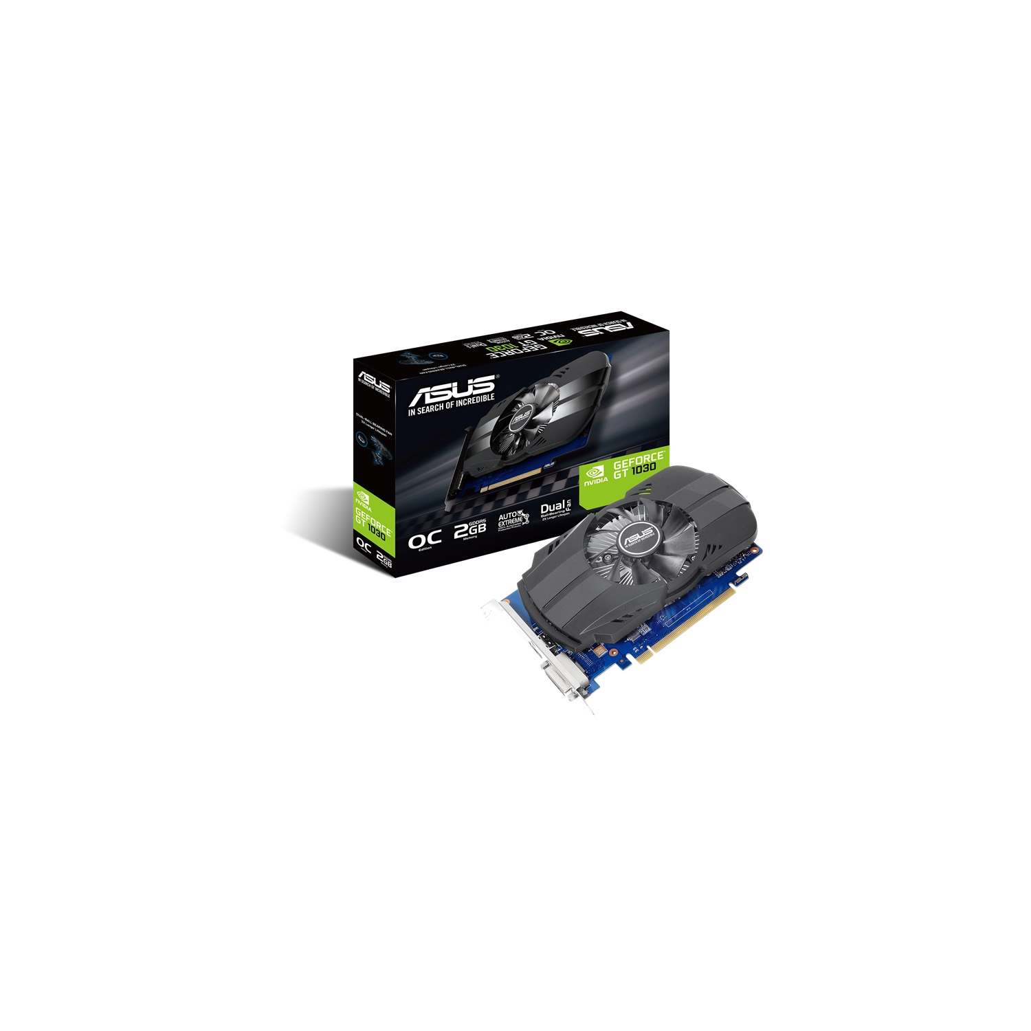 [ASUPDVPGT1030O2] Placa De Video Asus Nvidia Geforce Phoenix Ph-Gt1030 O 2Gb Gddr5