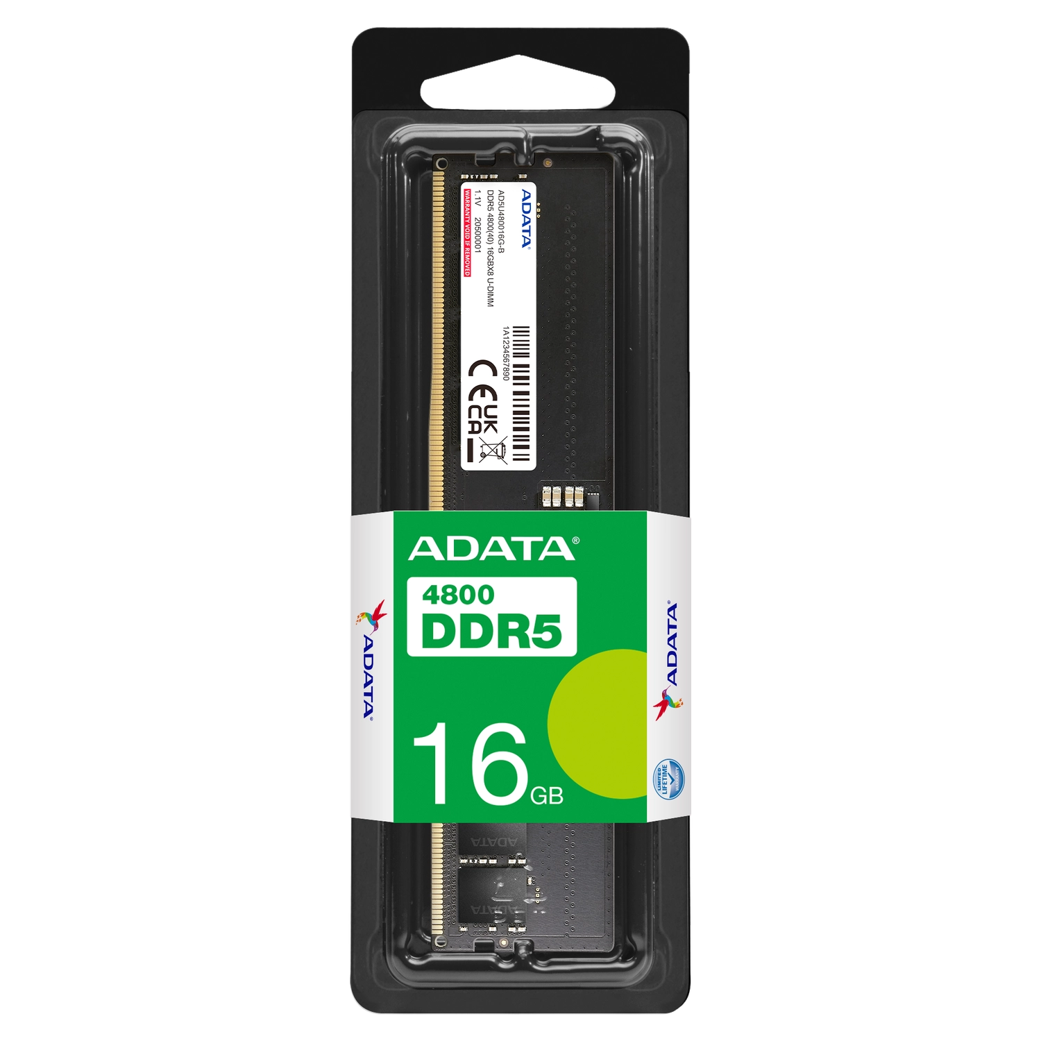 [ADAMEM5U560016G] Memoria Ram Udimm Adata 16Gb Ddr5 5600Mhz Cl46 1.1V