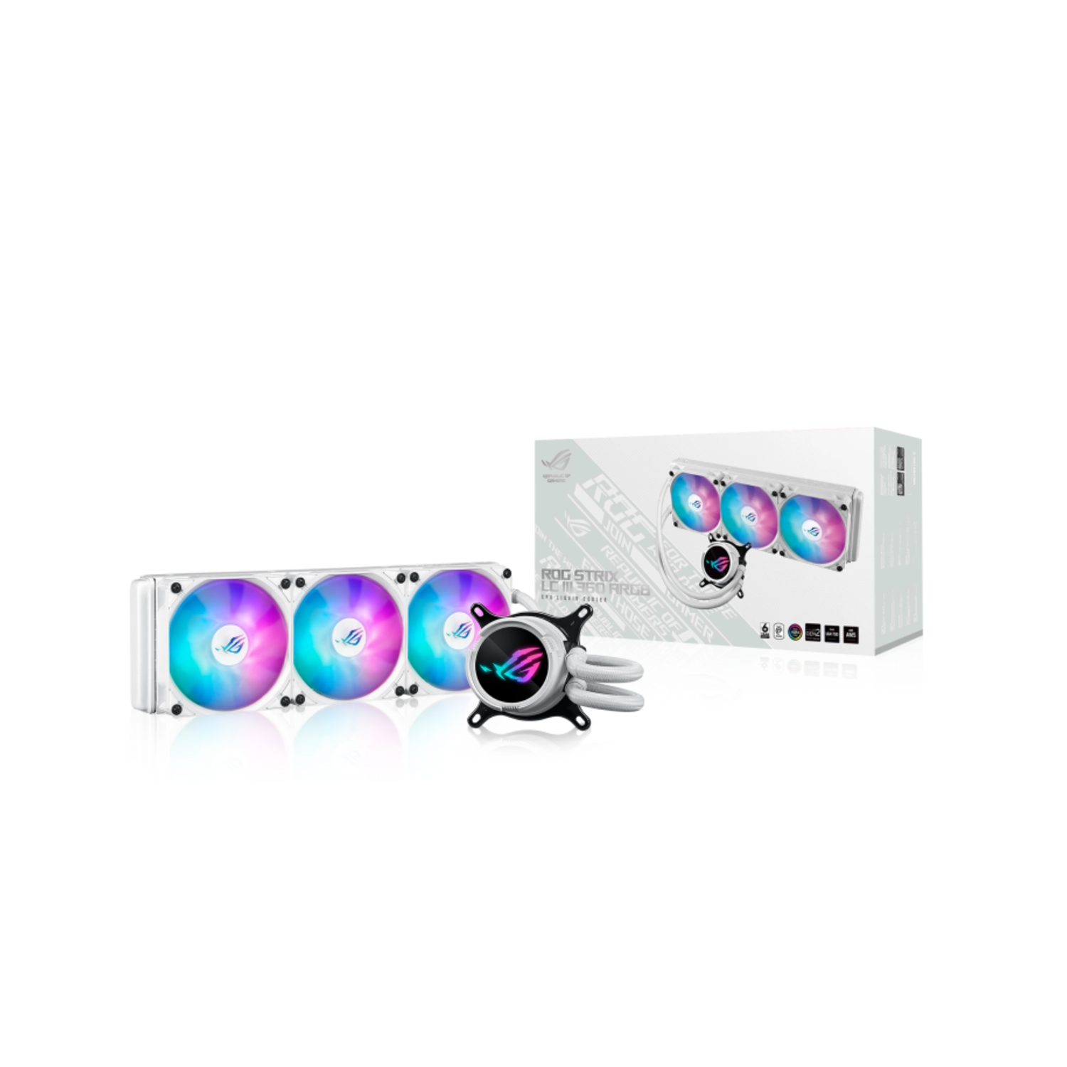 [ASUCOO90RC00T2W] Water Cooler Asus Rog Strix Lc Iii 360 Argb Wht