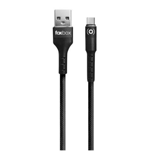 [64268] Cable Foxbox Round Usb A Type-C  Negro 1M