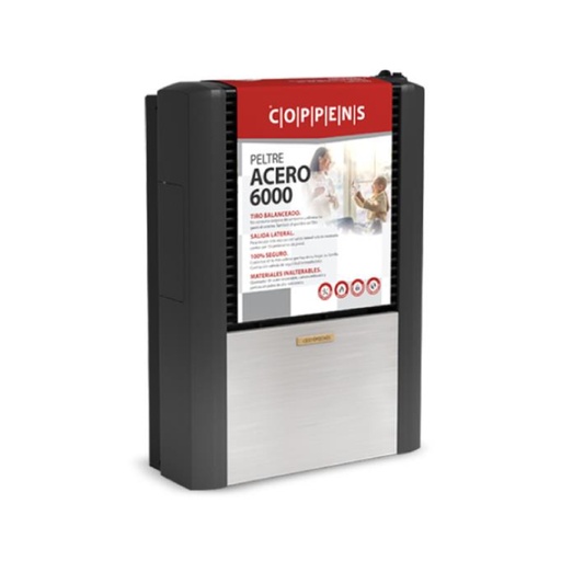 [30653] Calefactor Coppens Peltre Acero 6000 Kcalh - Tb Mg Csalida Der