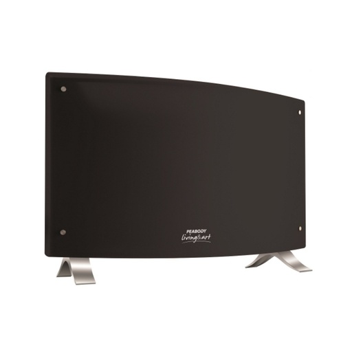 [31716] Vitroconvector Peabody Pe-Vqm20N - Negro 2000W Termostato Frente Curvo