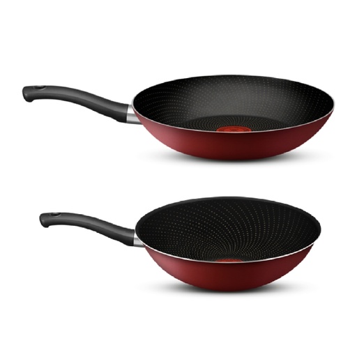 [61832] Set Sarten  Wok Tefal -Red Surprise 2428Cm Aluminio (L2T1Ivc11)