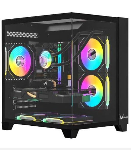 [72891] Gabinete Gamer Formula V Line Crystal Z9M Floe Black (Matx  5 Fans Argb)