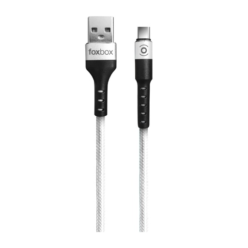 [64269] Cable Foxbox Round Usb A Type-C Blanco 1M 