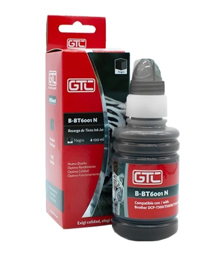[112781] Gtc Tinta Brother Bt6001 Sistema Continuo Negra 100Ml