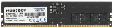 [112817] Memoria Patriot Udimm Ddr5 16Gb 5600Mhz (Psd516G560081)