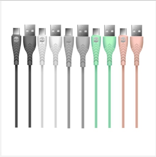 [113117] Cable Alo Flash Usb Tipo C  Colores Varios Carga Rapida 3.1A Y Datos - Largo 1Mt