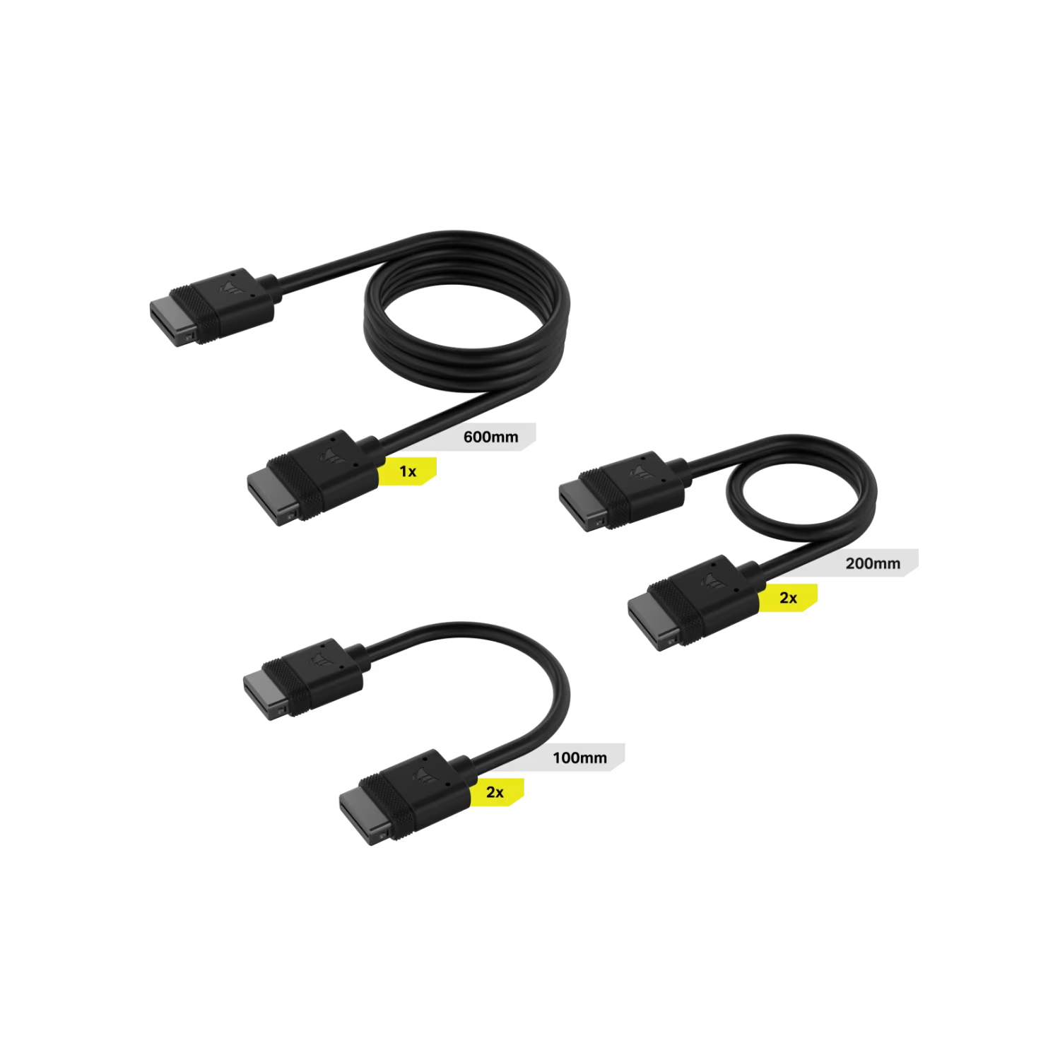 [113305] Cable Corsair Icue Link Kit X5 Conector Derecho Negro