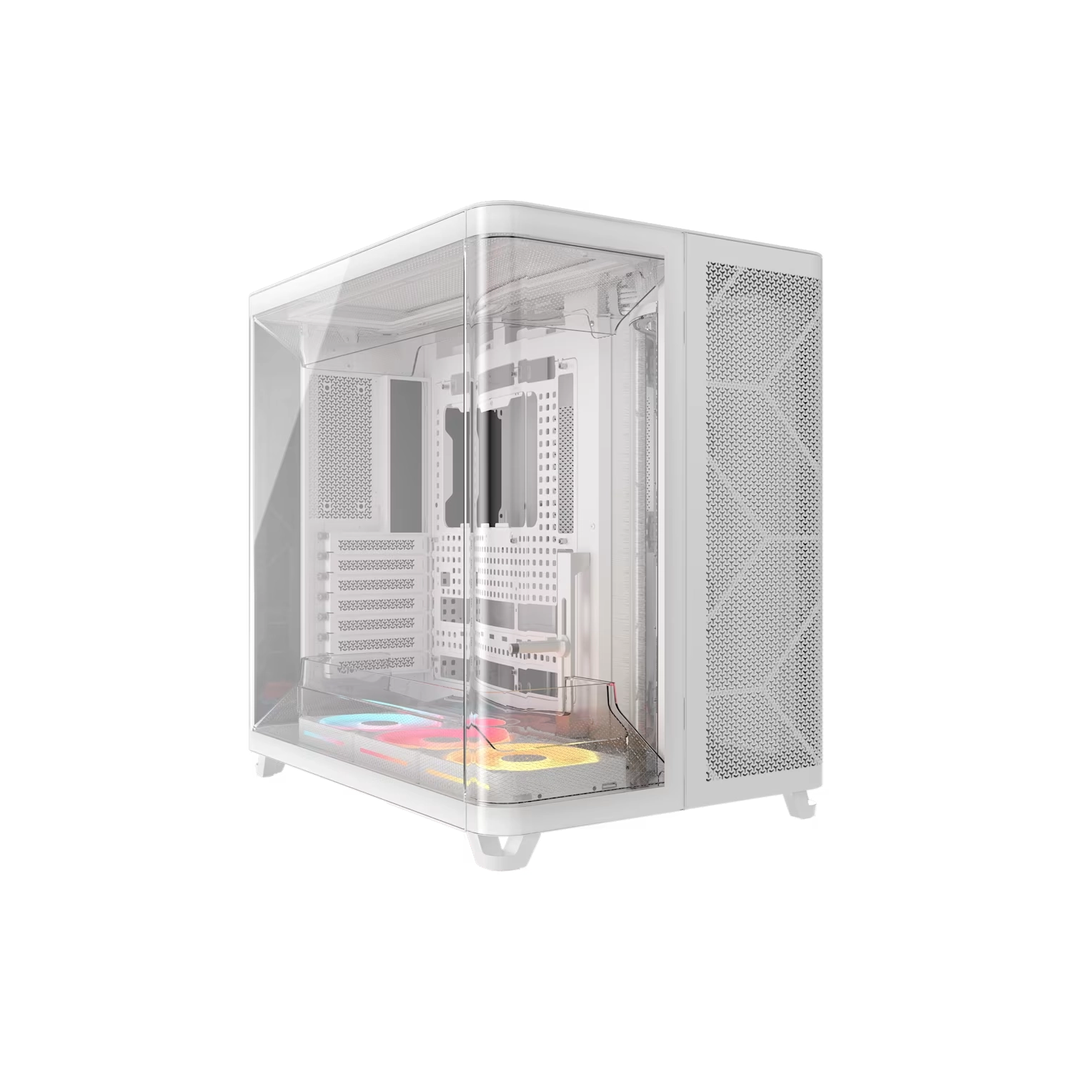 [113328] Gabinete Corsair Air 5400 Lx-R Rgb Icue Link Mid Tower Con Triple Cámara Blanco