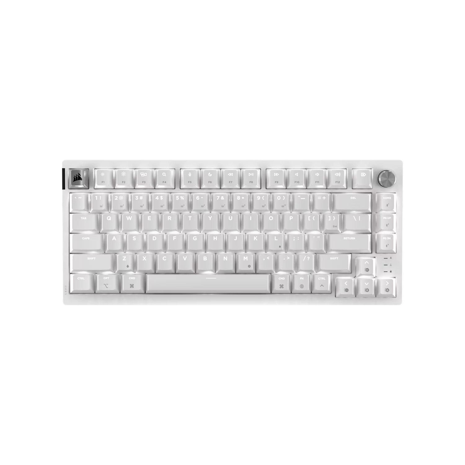 [113387] Teclado Gamer Mecanico Corsair K65 Plus 75% Rgb Mac/Pc – Frost White