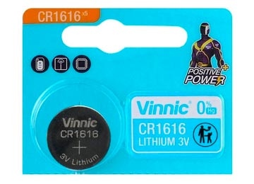 [113440] Pila Cr1616 Vinnic 3V X1 Unidad 1616 Dimensiones 16.0X1.6Mm