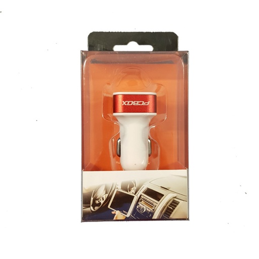 [113474] Adaptador Cargador Auto 12V A 2 Usb Pcbox Pcb-Aa2U