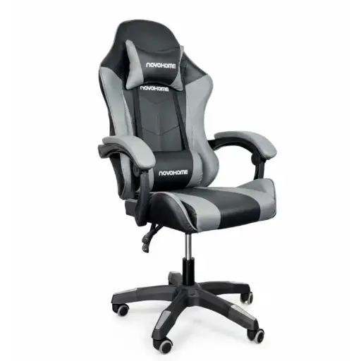 [113557] Silla Gamer Novohome  NEGRA Y GRIS  NH-GC502