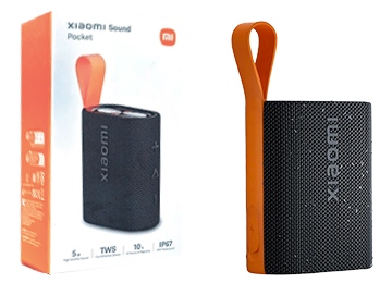 [113585] Parlante Xiaomi Sound Pocket 5W Tws Ip67 Micrófono Bluetooth 5.4 Batería 1000Mah Incluye Cable Usb Tipo C Negro