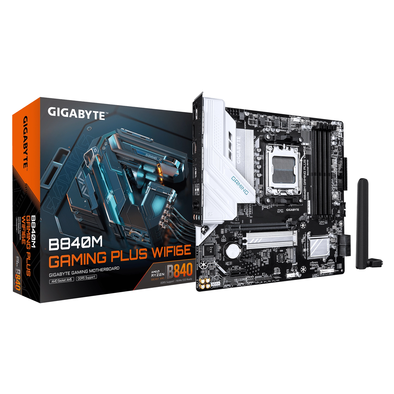 [113670] Motherboard Gigabyte B840M Gaming Plus Wifi6E Am5 Ddr5