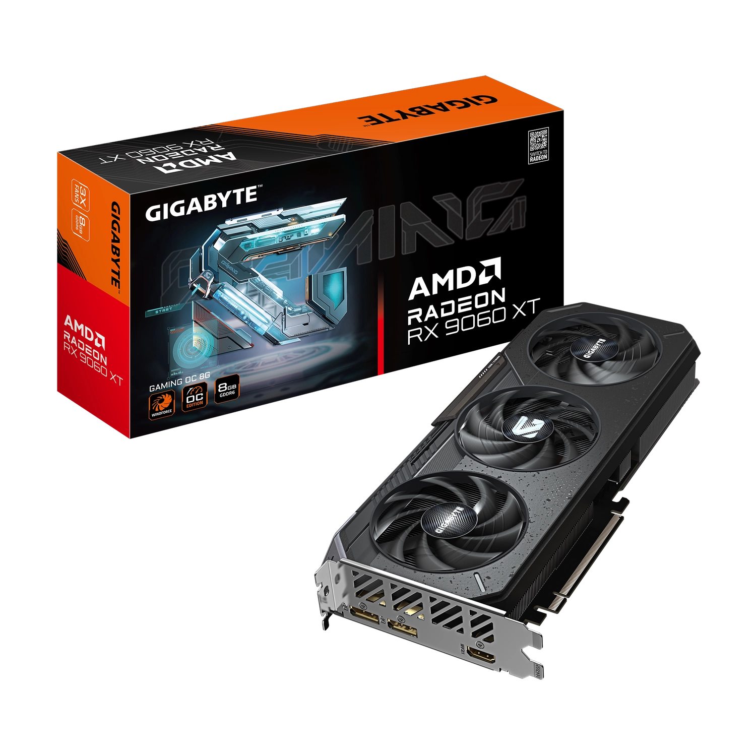 [113686] Placa De Video Gigabyte Amd Radeon Rx 9060Xt Gaming Oc 8Gb
