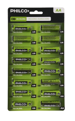 [113698] Blister De Pilas Alcalina Philco Aa X16 Unidades 15V (94Lr06P16C1Api)