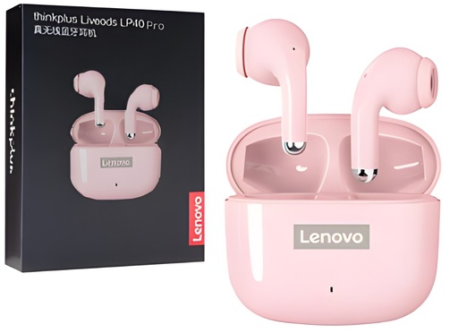 [113691] Auricular In Ear Lenovo Thinkplus Livepods Lp40 Pro Bluetooth 5.0 Alcance 10Mts Bateria 30Mah Incluye Cable Usb Tipo C Para Cargar Rosa