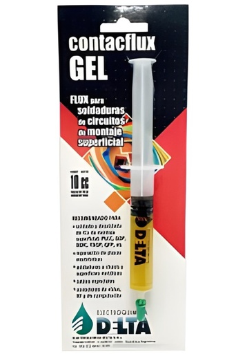 [113727] Flux Delta Contacflux Gel En Jeringa 10Cc Para Circuitos De Montaje Superficial