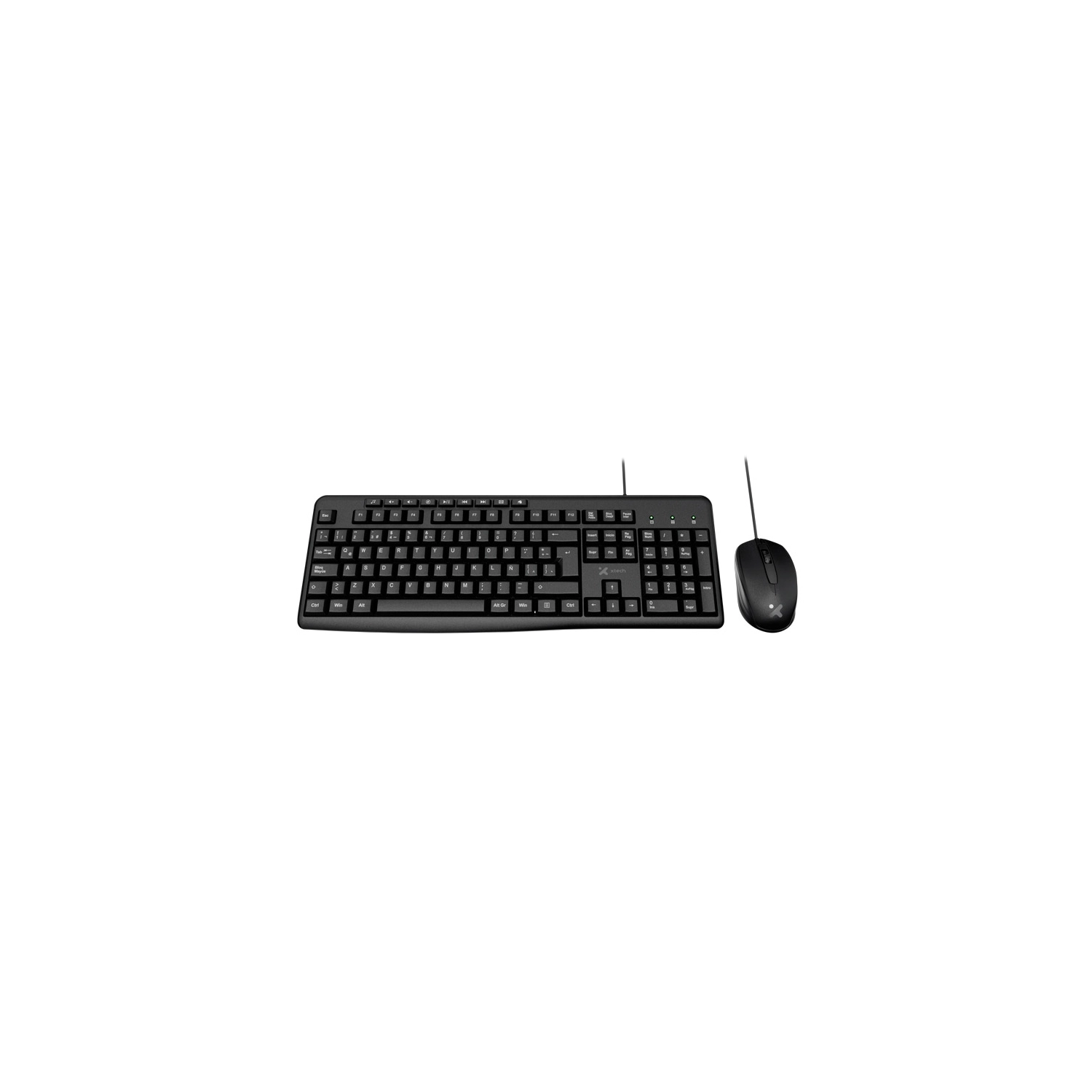 [951444] Xtech Combo Tec Y Mou Español Negro Usb