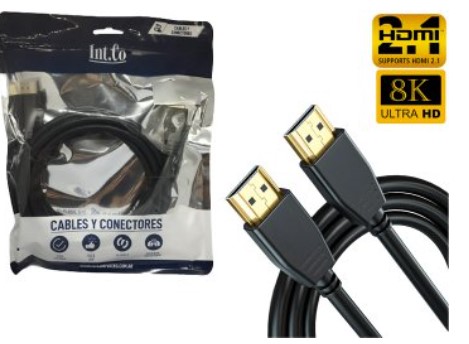 [951471] Cable Hdmi 2 Mts Intco 2.1V 8K 60Hz 4K 120Hz 48Gps