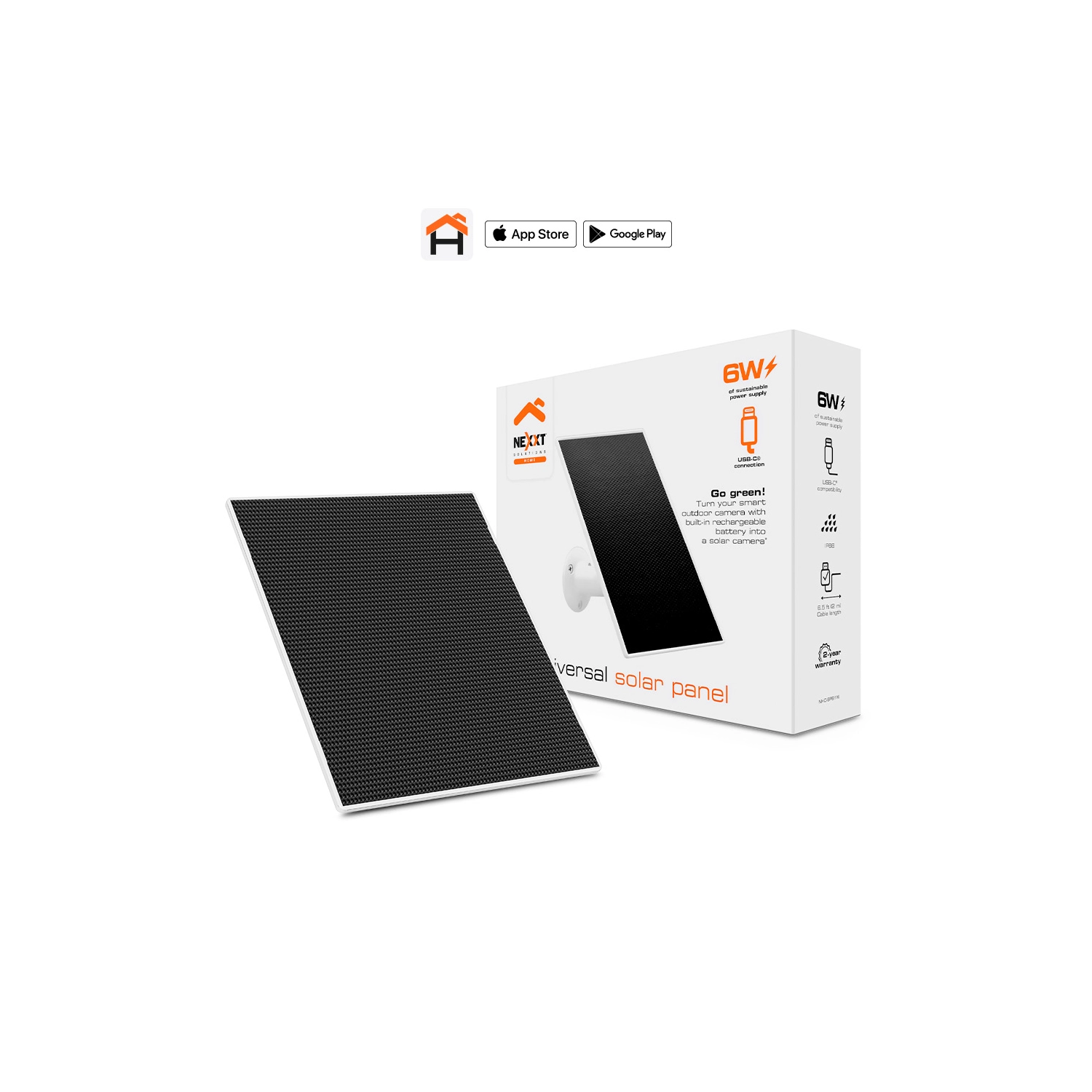 [951476] Nexxt Panel Solar Universal 6W Para Cam Int , Exte