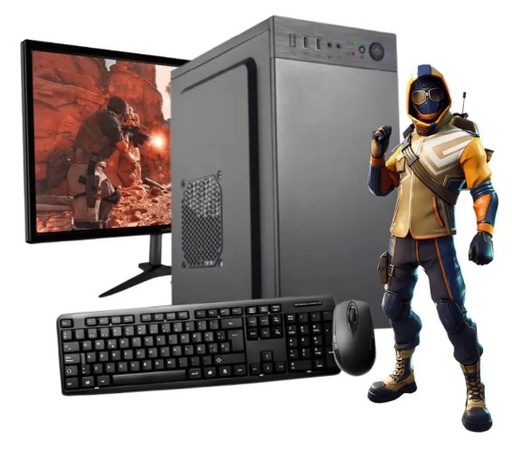 [951579] Pc Gamer Armada Amd Ryzen 3 3200G Mbb, 8Gb, Ssd 240 Gb, Sin Sistema, Kit: Teclado, Mouse + Monitor Led 24"