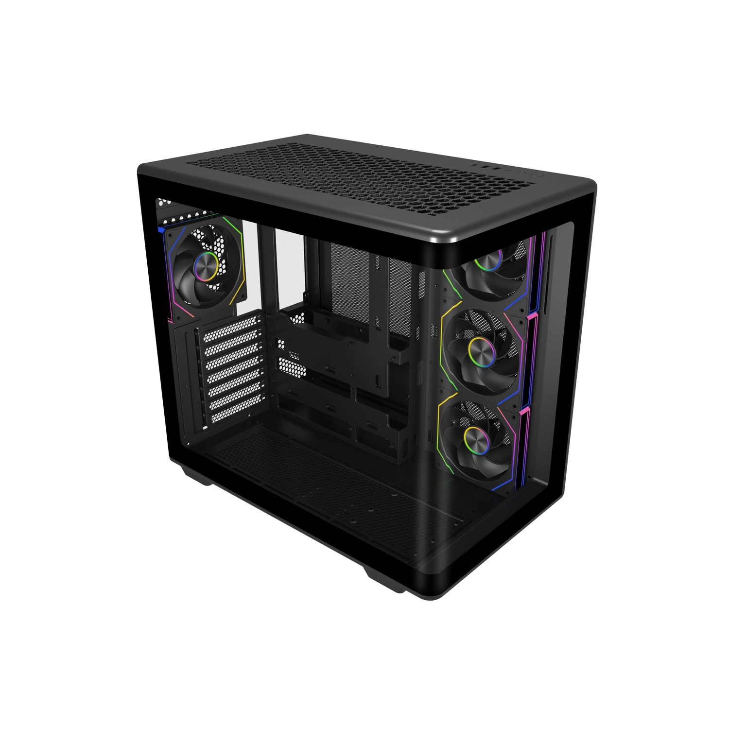 [951640] Gabinete Cooler Master Elite 600 Mid Tower 4 Fans Argb Tempered Glass Black S/Fuente