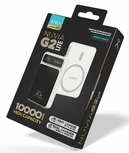 [951664] Xaea Power Bank Nuvia G2 Lite 10.000 Mah Carga Rapida , Carga Por Cable O Inalambrica