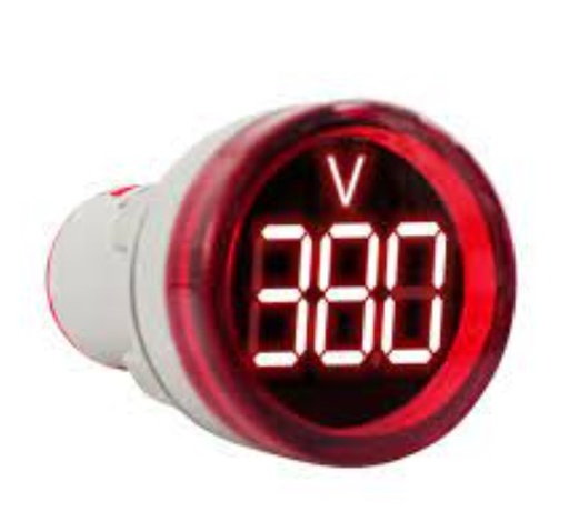 [7420] Baw B8Eu974S Mini Voltimetro Digital D29 80-500Vac Rojo