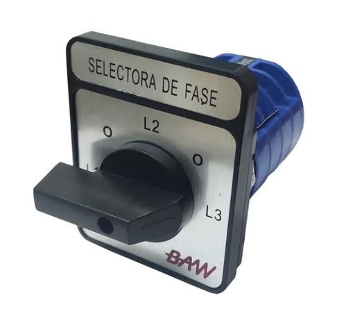 [5032] Baw Sr32/025 - Interruptor Rotativo Selector Fase 5 Pos 2 Vias 32A 380V 88X107Mm