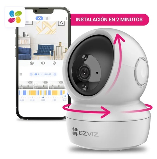 [8871] Ezviz H6C-R105-1L2Wf Cámara H6C Pro 2Mpx Color Vu Wifi Interior Movimiento
