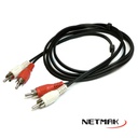 NETMAK NM-C32 CABLE 2 RCA A 2 RCA 2 MTS