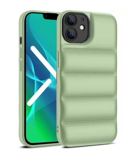 [6411] Funda Rc Puffer Soft Touch Green Iphone 14 Pro