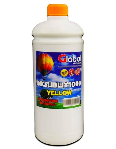 [5174] Global Inksublim1000 Tinta Premium Sublimacion Amarillo Botella 1000 Cm3