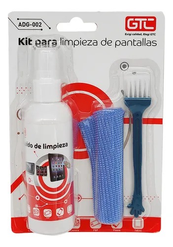 [9764] Gtc Adg-002 Kit De Limpieza Lcd Pantallas Monitores Limpiador Cepillo Paño