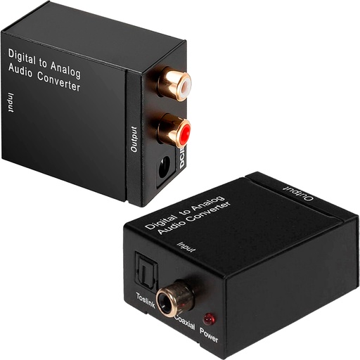 [2378] Jahro Jh-201C - Conversor De Audio Digital Optico En Analogico Con Cable Alimentacion