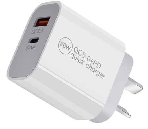 [7671] Kosmo Ksm Usb+C Cargador Turbo Qc 20W - Salida Usb Y Tipo C