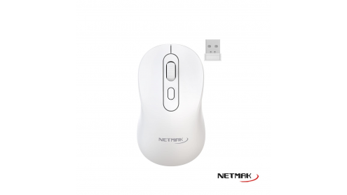[9249] Netmak Mouse Nm-M640W 2.4Ghz + Bt Recargable Blanco