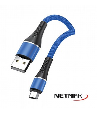 [4494] Netmak Nm-117B Cable Usb A Micro Usb 2A 1M Strong Series