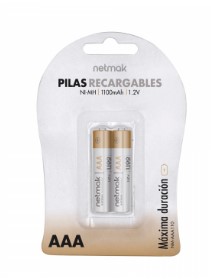 [4844] Netmak Nm-Aaa110 Pilas Recargables Aaa 1100 Mah Blister X 2