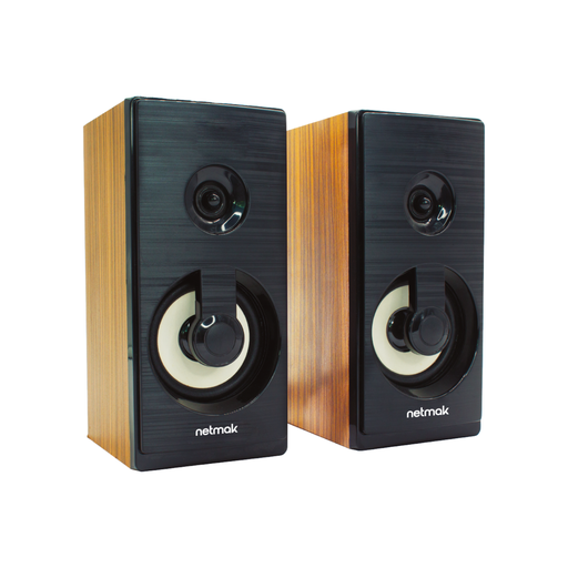 [8453] Netmak Nm-Bora Parlante Madera Pc 19Cm Usb 2.0