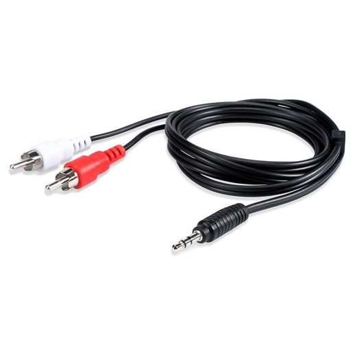 [1255] Cable De Audio - Plug Mini Plug 3,5 Mm A 2 Rca 1,8 Mts