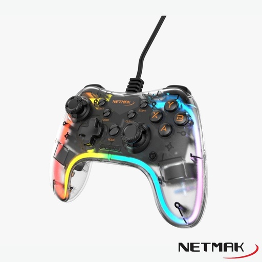 [6197] Netmak Nm-Dash - Joystick Ps3 Pc Usb Led Rgb