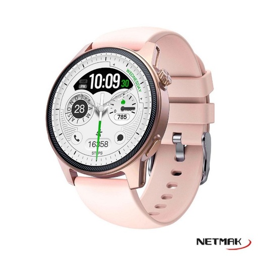 [9694] Netmak Nm-Energy-P Smartwatch Bluetooth 5.3 Amoled Rosa