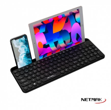 [9271] Netmak Nm-Kb380 Teclado Inalambrico 2.4Ghz + Bluetooth