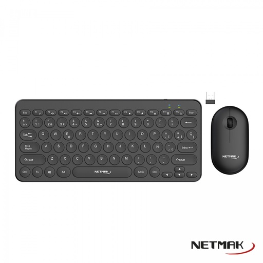 [8987] Netmak Nm-Kb850 Kit Mouse + Teclado Inalambrico Negro